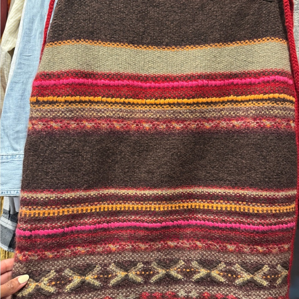 Ralph Lauren Cashmere Wool Knit Skirt with Stripes